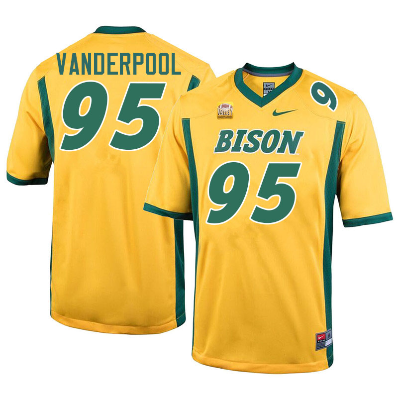 North Dakota State Bison #95 Zach Vanderpool College Football Jerseys Stitched-Yellow